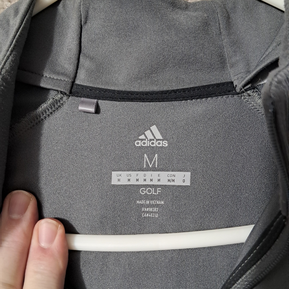 Adidas Mens Medium Gray Zip Up Sweater - Picture 6 of 14